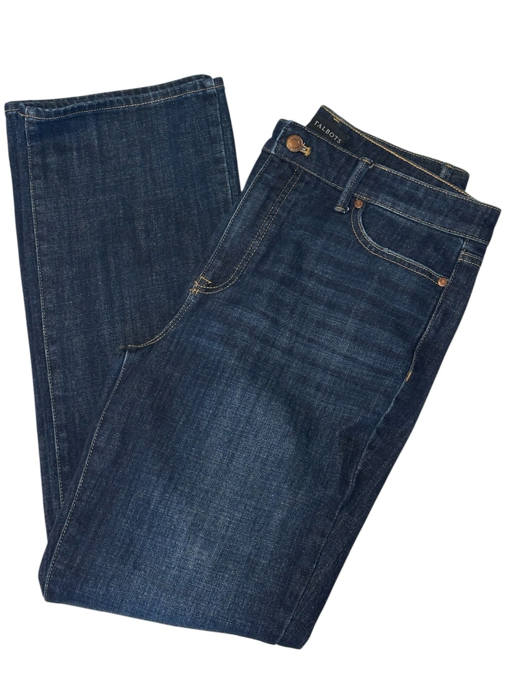 TALBOTS Barely Boot Dark Wash Jeans Size 10